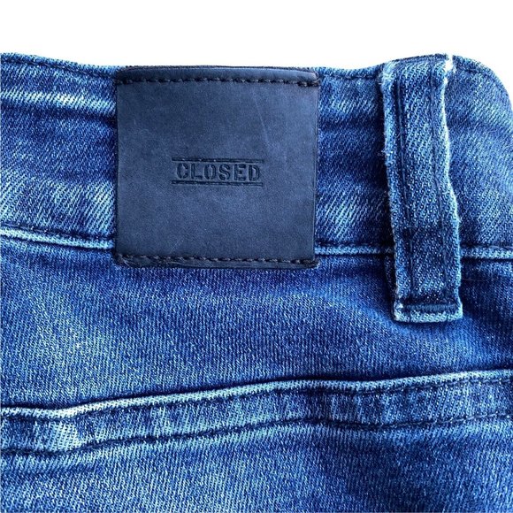 ANTHROPOLOGIE CLOSED SIZE 25 X 26 MADE IN ITALY SLIM FIT DARK WASH BAKER JEANS - Picture 2 of 9